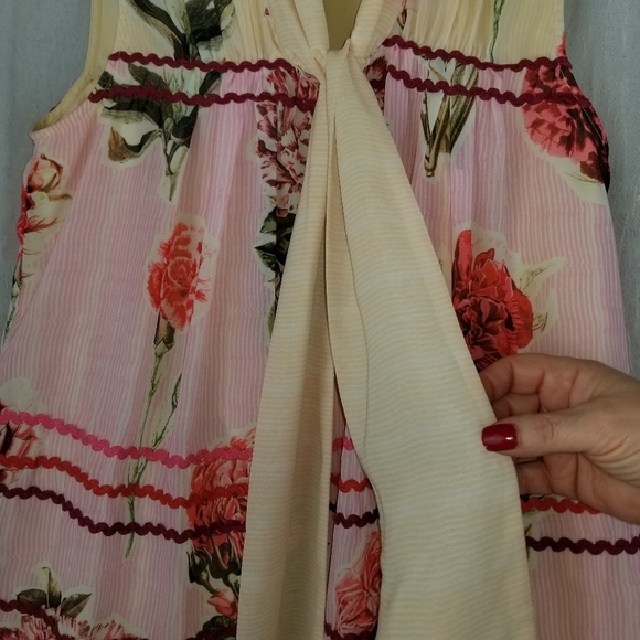 Anthropologie Verb Pallavi Singhee floral sleeveless top - Picture 12 of 16